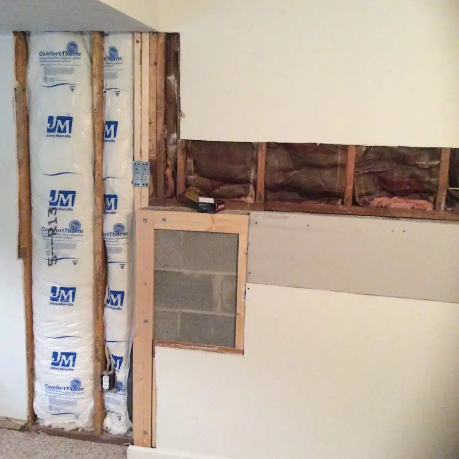Wall insulation replacement during Contents Cleaning & Restoration in Kennett